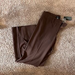 bcbg chocolate relaxed fit trousers